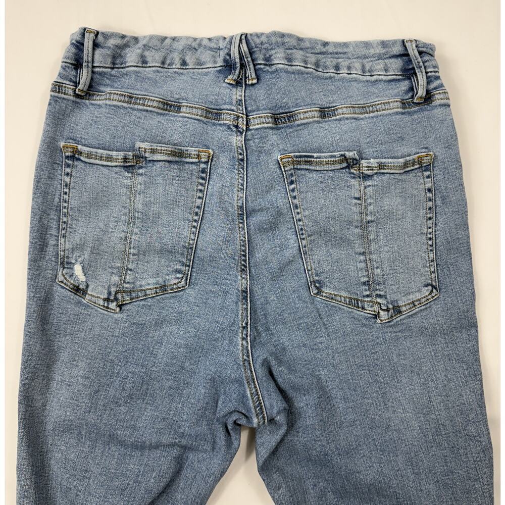 Good American HIgh-Rise Flare Hem Jeans good classic bootcut light wash Sz 16 - Picture 6 of 10